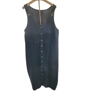 Blue J Denim Overall Button Up Dress Size 1X